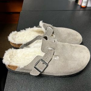 Birkenstock Boston Shearling- Stone Coin/Natural